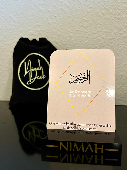 Nimah Deck with stand - Allah's name with its meaning | Asma ul Husna