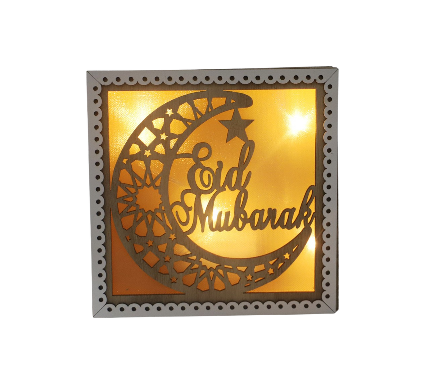 Eid Mubarak Crescent Moon LED Light Frame