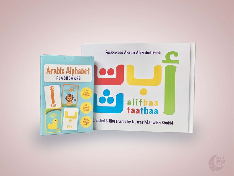 Alif Baa Taa Thaa Book and Flashcard Set | Arabic Alphabet Book and Interactive Flashcards, Montessori Learning